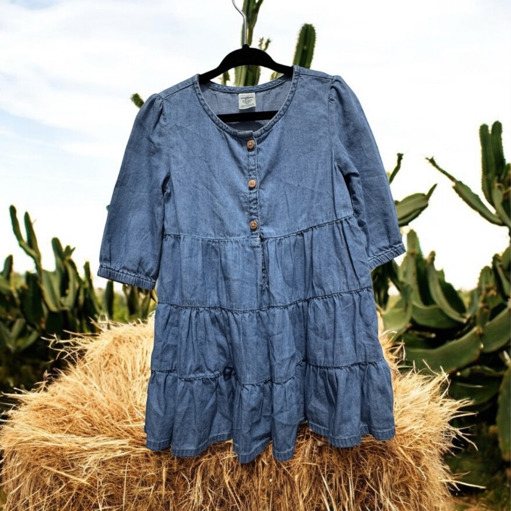 OshKosh B'gosh Blue Ruffled Tiered Sundress size 2 T